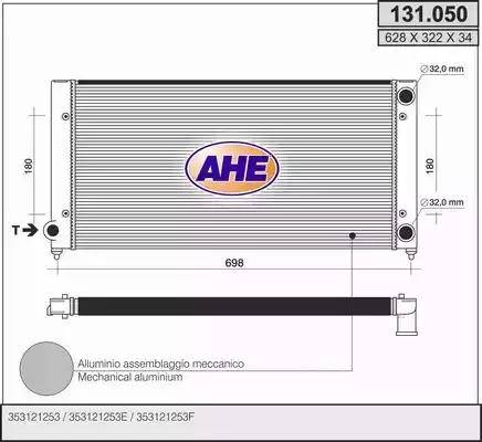 AHE 131.050 - Радиатор, охлаждение двигателя autosila-amz.com