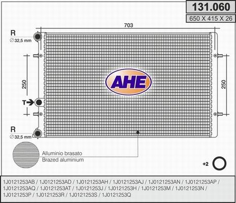 AHE 131.060 - Радиатор, охлаждение двигателя autosila-amz.com