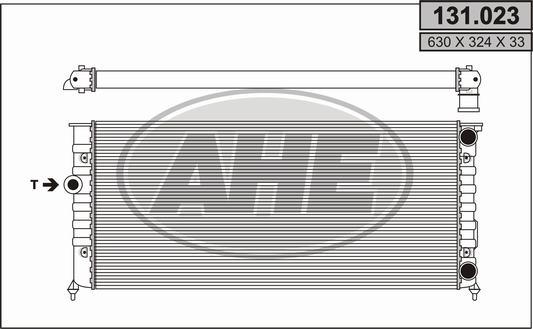 AHE 131.023 - Радиатор, охлаждение двигателя autosila-amz.com