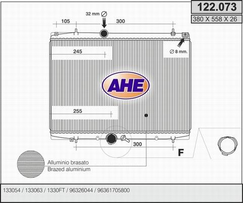 AHE 122.073 - Радиатор, охлаждение двигателя autosila-amz.com