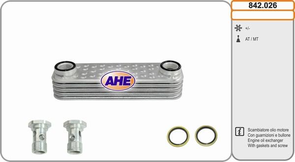 AHE 842.026 - Масляный радиатор, двигательное масло autosila-amz.com