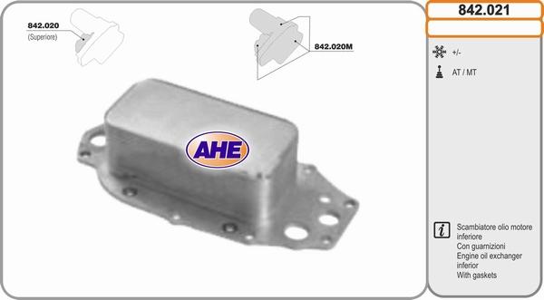 AHE 842.021 - Масляный радиатор, двигательное масло autosila-amz.com