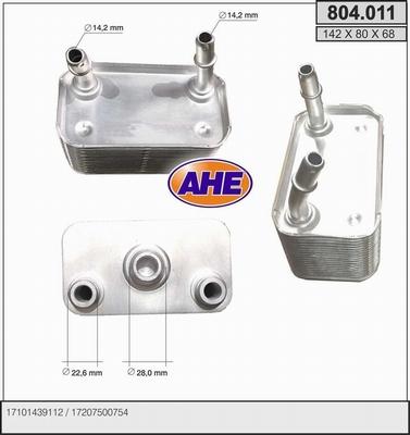 AHE 804.011 - Масляный радиатор, двигательное масло autosila-amz.com