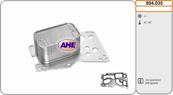 AHE 804.035 - Масляный радиатор, двигательное масло autosila-amz.com