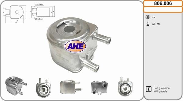 AHE 806.006 - Масляный радиатор, двигательное масло autosila-amz.com