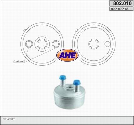AHE 802.010 - Масляный радиатор, двигательное масло autosila-amz.com
