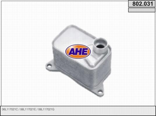 AHE 802.031 - Масляный радиатор, двигательное масло autosila-amz.com