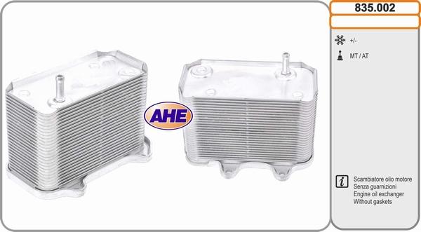 AHE 835.002 - Масляный радиатор, двигательное масло autosila-amz.com