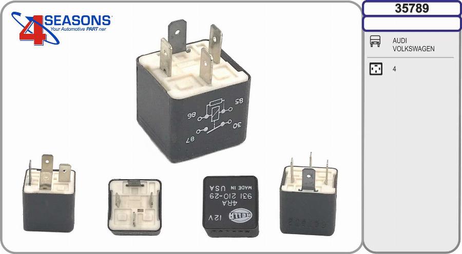 AHE 35789 - Дополнительный резистор, электромотор - вентилятор радиатора autosila-amz.com