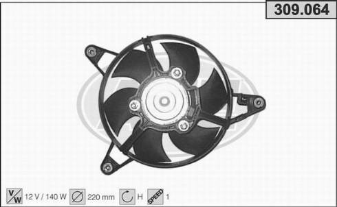 AHE 309.064 - Вентилятор, охлаждение двигателя autosila-amz.com