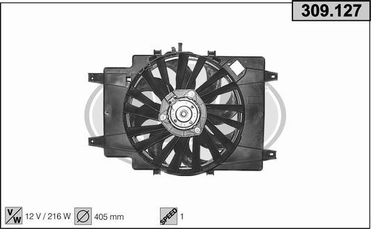 AHE 309.127 - Вентилятор, охлаждение двигателя autosila-amz.com