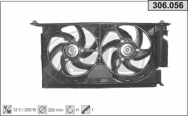 AHE 306.056 - Вентилятор, охлаждение двигателя autosila-amz.com