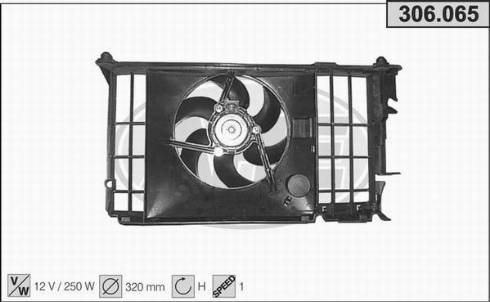 AHE 306.065 - Вентилятор, охлаждение двигателя autosila-amz.com