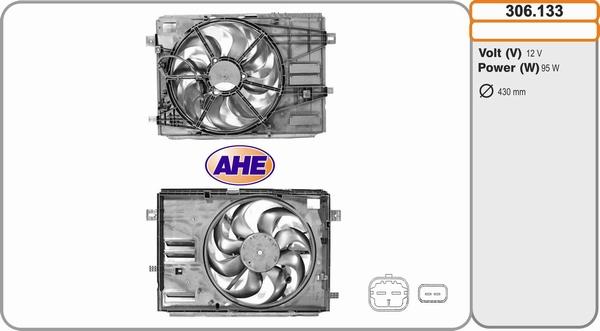 AHE 306.133 - Вентилятор, охлаждение двигателя autosila-amz.com