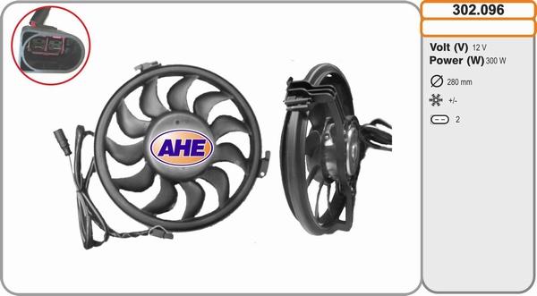 AHE 302.096 - Вентилятор, охлаждение двигателя autosila-amz.com