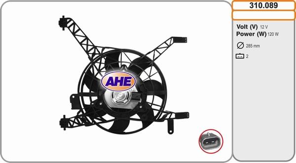 AHE 310.089 - Вентилятор, охлаждение двигателя autosila-amz.com