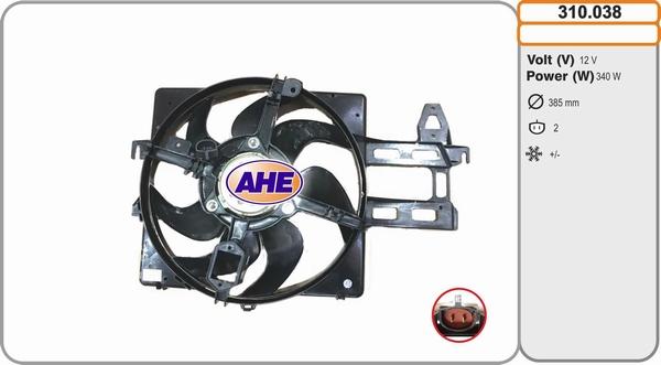 AHE 310.038 - Вентилятор, охлаждение двигателя autosila-amz.com