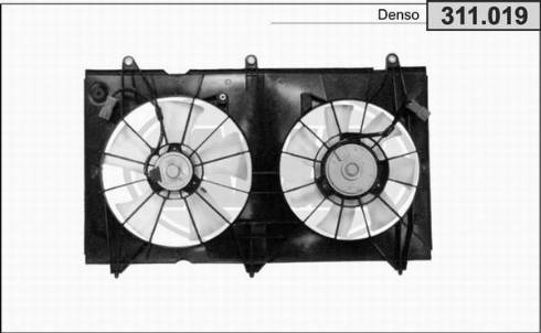 AHE 311.019 - Вентилятор, охлаждение двигателя autosila-amz.com