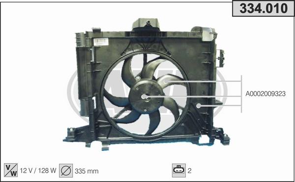 AHE 334.010 - Вентилятор, охлаждение двигателя autosila-amz.com