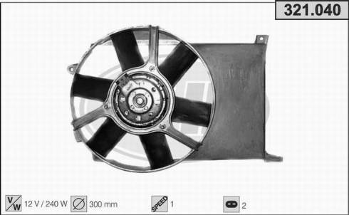 AHE 321.040 - Вентилятор, охлаждение двигателя autosila-amz.com