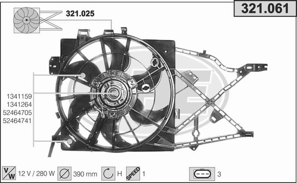 AHE 321.061 - Вентилятор, охлаждение двигателя autosila-amz.com