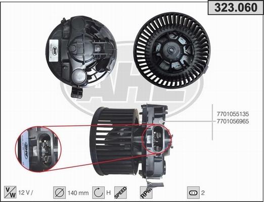 AHE 323.060 - Вентилятор салона autosila-amz.com