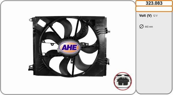 AHE 323.083 - Вентилятор, охлаждение двигателя autosila-amz.com