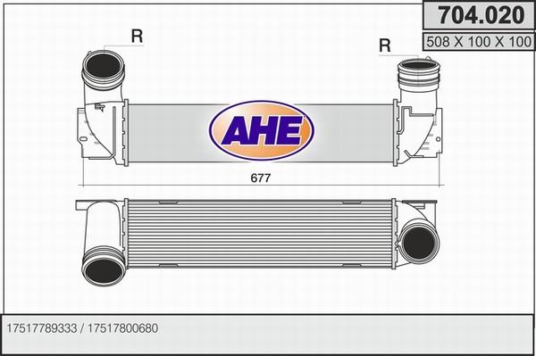 AHE 704.020 - Интеркулер, теплообменник турбины autosila-amz.com