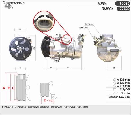 AHE 78620 - Компрессор кондиционера autosila-amz.com