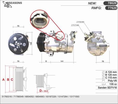 AHE 77620 - Компрессор кондиционера autosila-amz.com