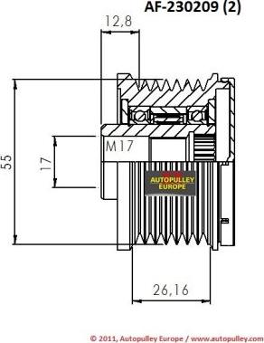 AINDE AF230209 - Шкив генератора, муфта autosila-amz.com