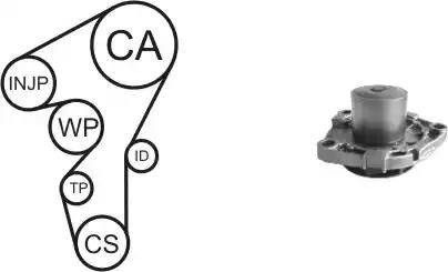 Airtex WPK-170201 - Водяной насос + комплект зубчатого ремня ГРМ autosila-amz.com