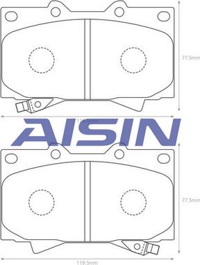 Aisin A1N005 - Тормозные колодки, дисковые, комплект autosila-amz.com