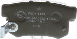 AISIN ASN-181 - Тормозные колодки, дисковые, комплект autosila-amz.com