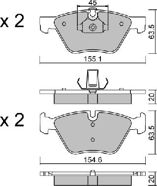 Aisin BPBM-1007 - Тормозные колодки, дисковые, комплект autosila-amz.com