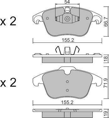 AISIN BPCI-1008 - Тормозные колодки, дисковые, комплект autosila-amz.com