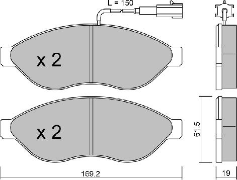 Aisin BPFI-1040 - Тормозные колодки, дисковые, комплект autosila-amz.com