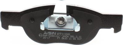 AISIN BPFI-1042 - Тормозные колодки, дисковые, комплект autosila-amz.com