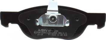 AISIN BPFI-1004 - Тормозные колодки, дисковые, комплект autosila-amz.com