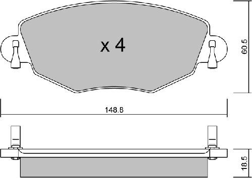 Aisin BPFO-1005 - Тормозные колодки, дисковые, комплект autosila-amz.com