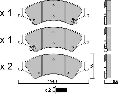 Aisin BPFO-1017 - Тормозные колодки, дисковые, комплект autosila-amz.com