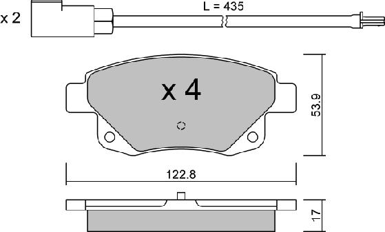 AISIN BPFO-2005 - Тормозные колодки, дисковые, комплект autosila-amz.com