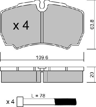 Aisin BPFO-2011 - Тормозные колодки, дисковые, комплект autosila-amz.com