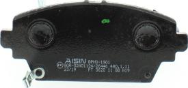 AISIN BPHO-1901 - Тормозные колодки, дисковые, комплект autosila-amz.com