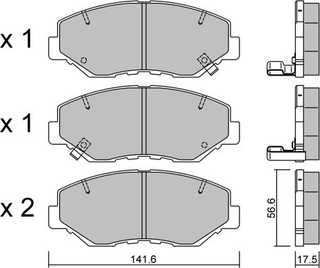 Aisin BPHO-1908 - Тормозные колодки, дисковые, комплект autosila-amz.com