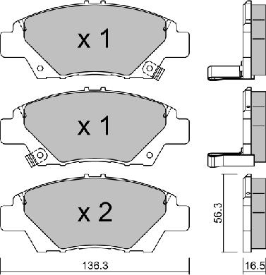 Aisin BPHO-1902 - Тормозные колодки, дисковые, комплект autosila-amz.com