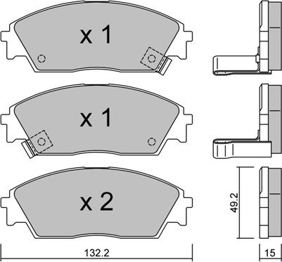 Aisin BPHO-1907 - Тормозные колодки, дисковые, комплект autosila-amz.com