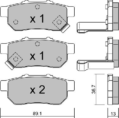 Aisin BPHO-2900 - Тормозные колодки, дисковые, комплект autosila-amz.com