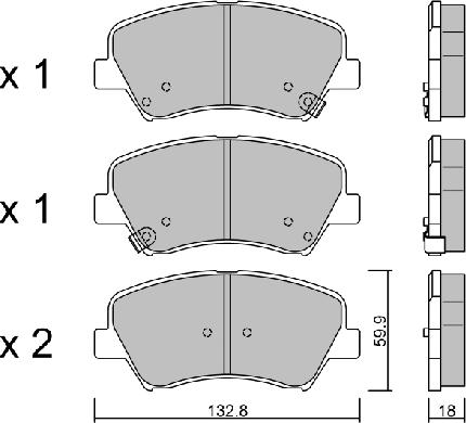 Aisin BPHY-1006 - Тормозные колодки, дисковые, комплект autosila-amz.com