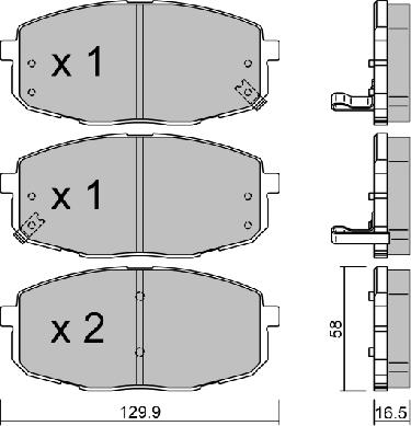 Aisin BPHY-1003 - Тормозные колодки, дисковые, комплект autosila-amz.com